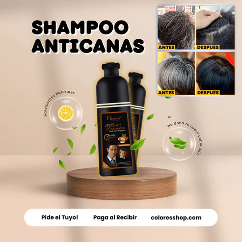 Shampoo Disaar® – Fórmula 100% Natural que Cubre las Canas al Instante + Envió Gratis