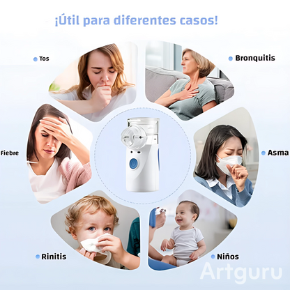 NEBULIZADOR PORTATIL DE USO PROLONGADO + ENVÍO GRATIS