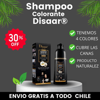 Shampoo Disaar® – Fórmula 100% Natural que Cubre las Canas al Instante + Envió Gratis