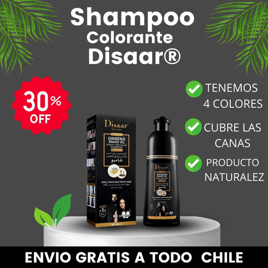 Shampoo Disaar® – Fórmula 100% Natural que Cubre las Canas al Instante + Envió Gratis